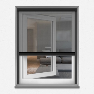 Plasa tantari tip RULOU, IMITATIE LEMN, retractabila, Stejar Auriu, Nuc, Wenge, Mahon - Img 2