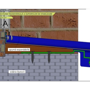 Suport stabilizator glaf premium pentru fatade tip caramida decorativa sau renovare - Img 5