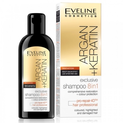 Sampon Argan + Keratina 8in1 x 150ml - Eveline Cosmetics