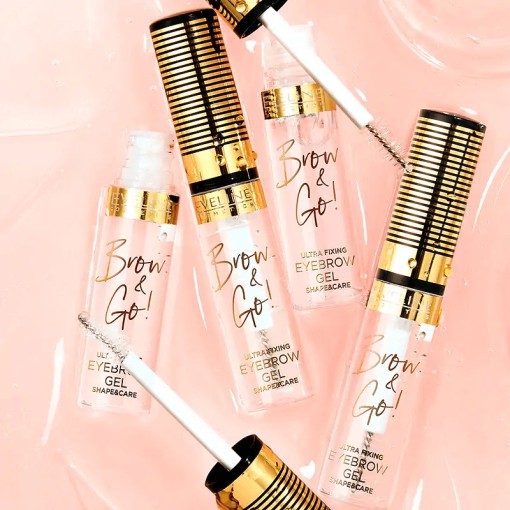 Gel fixare pentru sprâncene Eveline cosmetics Brow & Go! Ultra Fixing Eyebrow Gel