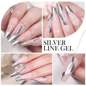 Lily Cute Line Gel Siver-Gel Pentru Designuri Precise 5 ml - Img 5