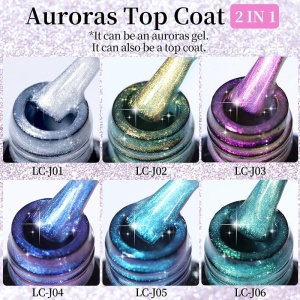 Top Coat Auroras 2 în 1 Lily Cute LC-TP06 - Img 2