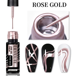 Lily Cute Line Gel Rosé Gold-Gel Pentru Designuri Precise 5 ml - Img 1