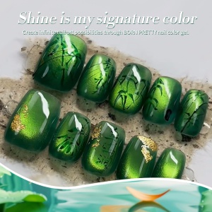 Oja Born Pretty 10ml Glass Bead Cat Magnetic Gel Nail Polish MY39 Basil - Img 3