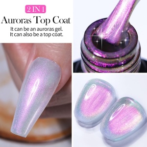 Top Coat Auroras 2 în 1 Lily Cute LC-TP06 - Img 3