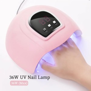 Lampa unghii UV-LED, 54w roz – USB