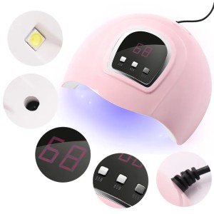 Lampa unghii UV-LED, 54w roz – USB - Img 2