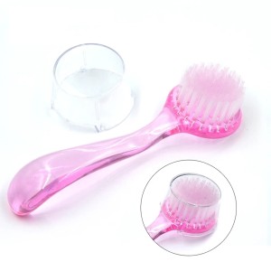 Perie unghii praf cu maner Pink