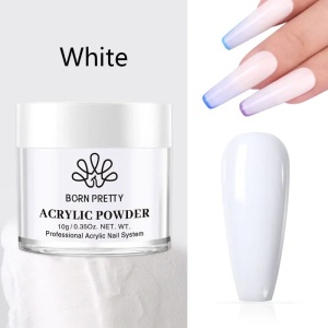 Pudra Acrylica Born Pretty White 10 ml -2 - Img 1