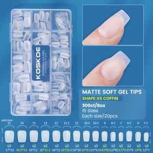 Tipsuri Unghii Soft Gel KOSKOE -2 Coffin - Img 1