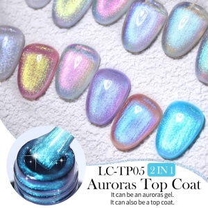Top Coat Auroras 2 în 1 Lily Cute LC-TP06 - Img 6
