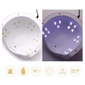 Lampa unghii UV-LED, 54w roz – USB - Img 3