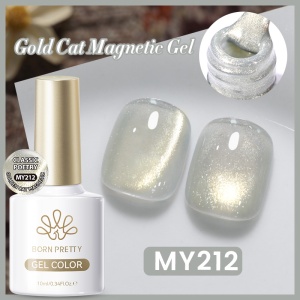 Oja Born Pretty Fall Winter Champagne Gold Cat Magnetic Gel