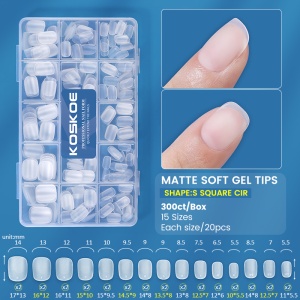 Tipsuri Unghii Soft Gel KOSKOE -4 Square Cir - Img 1