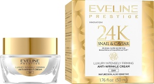 Crema Față Concentrată Lifting Eveline 24K Gold & Ceramides Zi și Noapte 70+ Ani