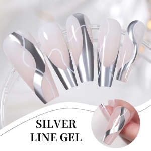 Lily Cute Line Gel Siver-Gel Pentru Designuri Precise 5 ml - Img 3