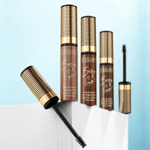 Rimel Sprancene Eveline Cosmetics Brow & Go! Eyebrow Mascara-Taupe
