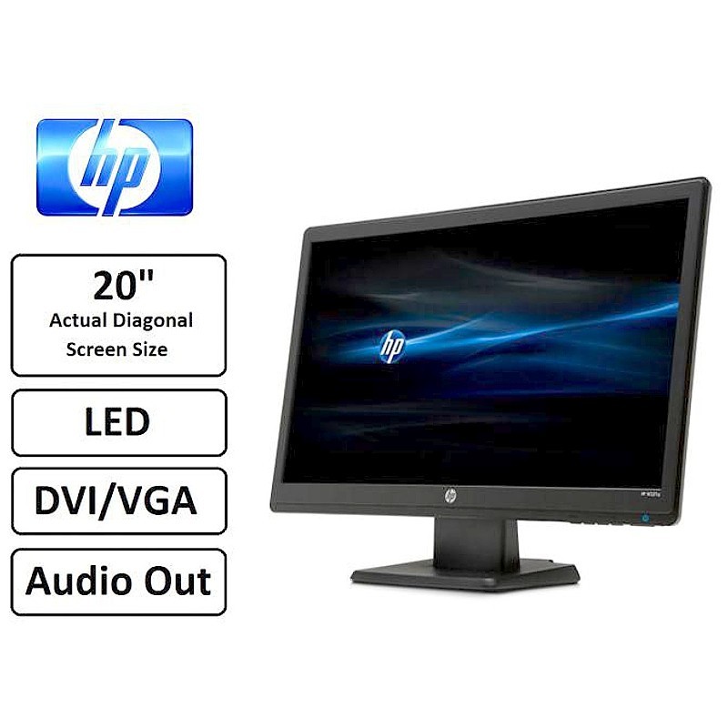 Monitor LED HP W2072a 20" Wide, 1600 x 900, 5ms, DVI, VGA, Grad A