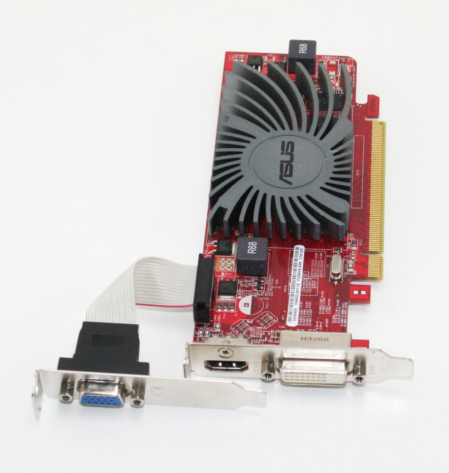 HD6450 Grafikkarte 2 GB DDR3, 64 Bit, PCIe 2.1 – Mit HDMI, DVI & VGA, 750/3600 MHz, Für Office & Multimedia