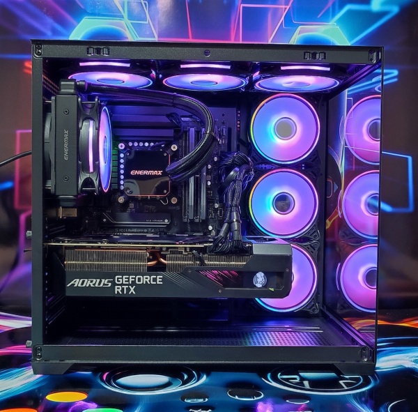 Calculator Gaming Intel Alder Lake Core i7 12700k, 32GB DDR5 , NVME 500GB + 2TB SSD, video GIGABYTE AORUS GeForce RTX 3080 Ti MASTER 12GB GDDR6X 384-bit, telecomanda ARGB