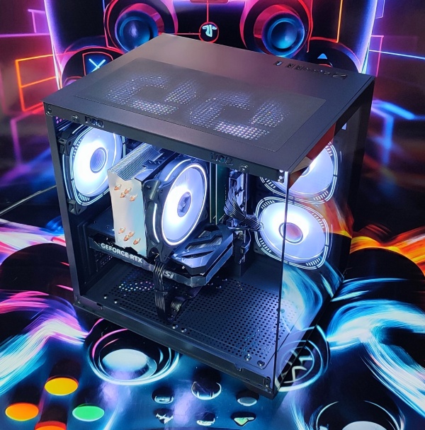 Calculator Gaming Intel Raptor Lake Refresh, Core i5 14400F, 32GB DDR4, NVME 512GB+ HDD 1TB, video MSI VENTUS 2X OC GeForce RTX 5060 8GB GDDR7 DLSS4, telecomanda ARGB - Img 3