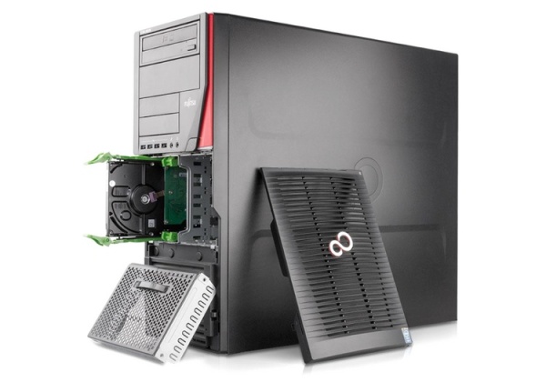 Workstation FUJITSU Celsius M730n, socket 2011, Xeon E5-2667 V2, 64GB DDR3, SSD 1TB, video Sapphire Radeon RX Vega56 8G HBM2 PULSE 2048 bit, DVD-Rw. - Img 2