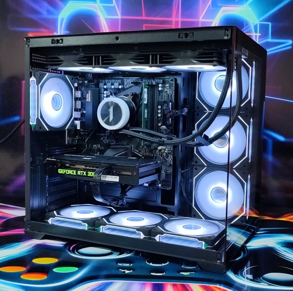 Calculator Gaming AMD Ryzen 7 3800X, 32GB DDR4, NVME 1TB, video Nvidia GeForce RTX 3060 12GB GDDR6 192-bit, Telecomanda ARGB - Img 2