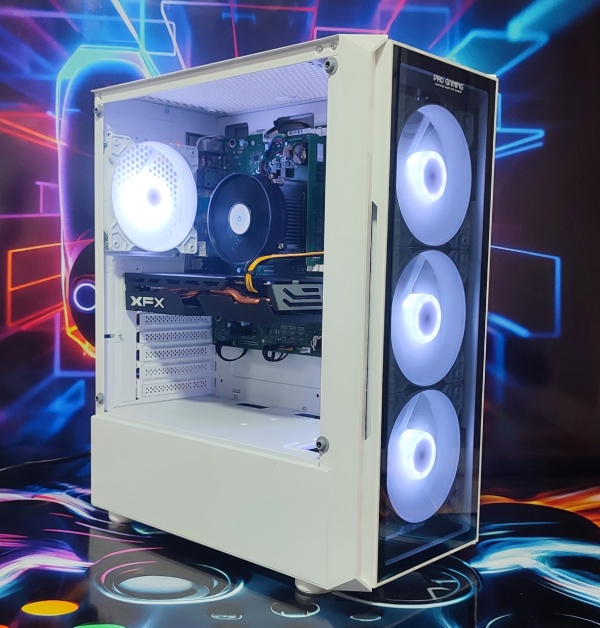 Calculator Gaming Intel Coffee Lake Core i5 8600, 16GB DDR4, SSD NVME 256GB + 500GB HDD, video XFX Radeon RX 580 GTS XXX Edition 8GB GDDR5 256-bit, telecomanda ARGB - Img 4