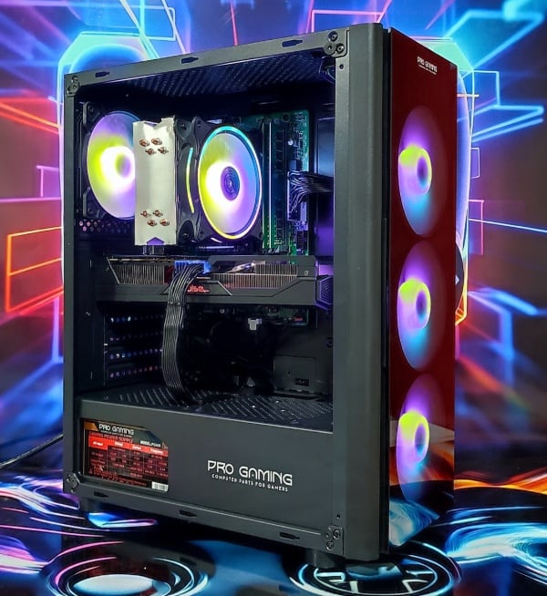 Calculator Gaming Intel Coffee Lake Core i7 8700, 32GB DDR4, SSD NVME 512GB + 500GB HDD, video Sapphire Radeon RX Vega56 8G HBM2 PULSE 2048 bit, telecomanda ARGB