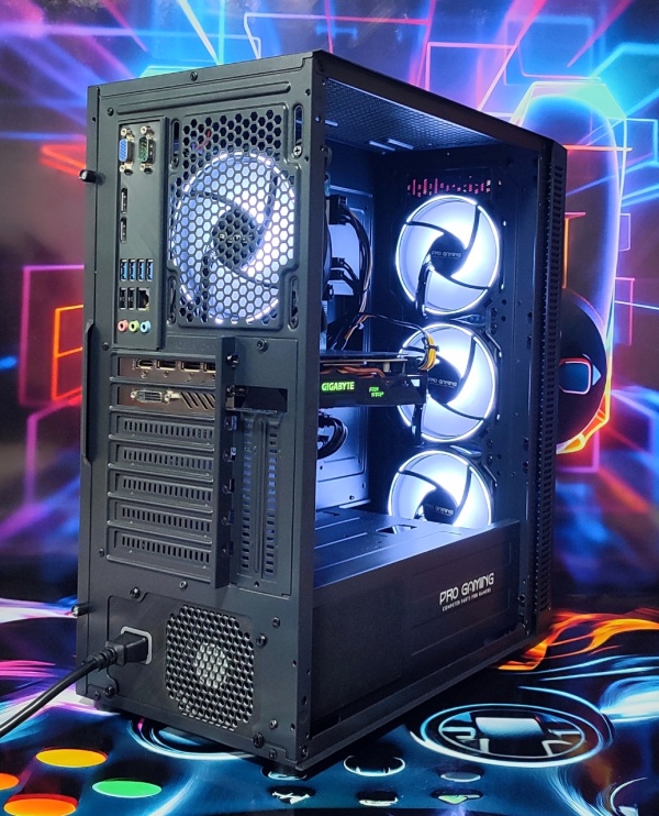 Calculator Gaming Intel Xeon E3-1230 v6 (mai bun ca i7 6700) 16GB DDR4, SSD 256GB + 500GB HDD, video GIGABYTE Radeon RX 570 Gaming 4GB GDDR5 256bit, telecomanda ARGB - Img 5