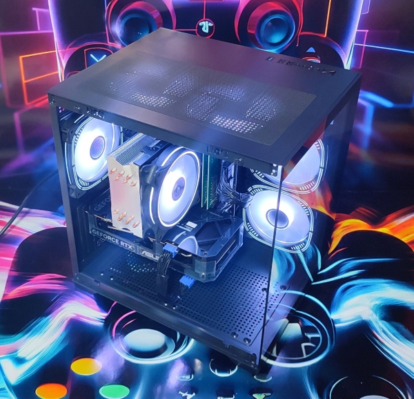 Calculator Gaming Intel Raptor Lake Refresh, Core i5 14400F, 32GB DDR4, NVME 1TB, video ASUS GeForce RTX 5060 8GB GDDR7 DLSS4, telecomanda ARGB