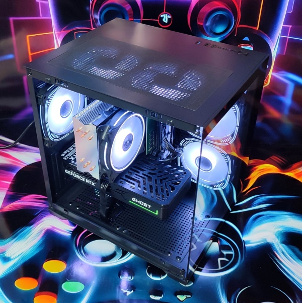 Calculator Gaming Intel Raptor Lake Refresh, Core i5 14400F, 32GB DDR4, NVME 1TB, video Gainward GeForce RTX 5060 Ti Ghost 8GB GDDR7 128-bit DLSS 4.0, telecomanda ARGB - Img 3
