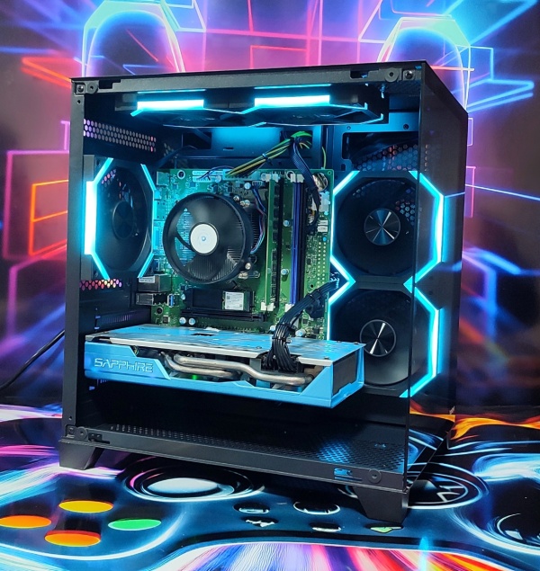 Calculator Gaming Intel Xeon E3-1270 v5 (peste i7 6700), 16GB DDR4, NVME 256GB + 1TB HDD, video SAPPHIRE RX 580 NITRO+ 8GB GDDR5 256-bit Special Edition, Telecomanda ARGB - Img 3