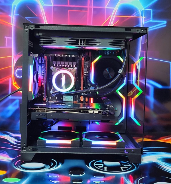 Calculator Gaming Xeon E5-2680 V3( PESTE i7 8700), 32GB DDR4, NVME 256GB + 1TB HDD, video NVidia GeForce GTX 1070 8GB GDDR5 256-bit, Telecomanda ARGB - Img 2