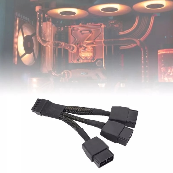 Adaptor cablu NVIDIA PCIe 12CF1-1PW138-30R 12-pin to 3x PCIe 8-pin, 12VHPWR
