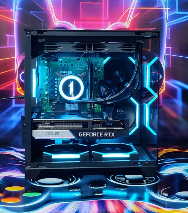 Calculator Gaming Intel Rocket Lake Core i7 10700, 32GB DDR4, NVME 512GB + 1TB HDD, video ASUS GeForce RTX 3060 Ti DUAL O8G 8GB GDDR6 256-bit, telecomanda ARGB - Img 2