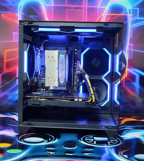 Calculator Gaming AMD Ryzen 5 3600, 16GB DDR4, NVME 512GB + 1TB HDD, video NVidia GeForce GTX 1070 8GB GDDR5 256-bit, Telecomanda ARGB - Img 3