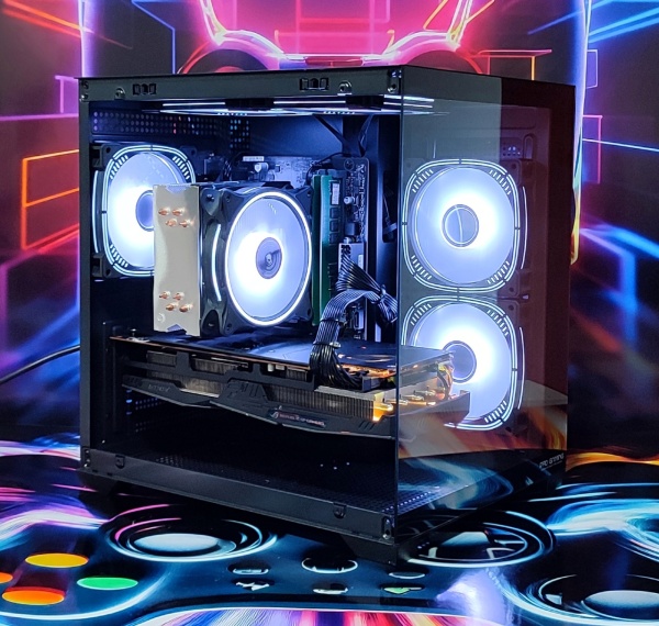 Calculator Gaming Intel Coffee Lake Core i7 9700, 32GB DDR4, SSD NVME 512GB + 1TB HDD, video ASUS Radeon RX 5700 XT ROG STRIX GAMING O8G 8GB GDDR6 256-bit, Telecomanda ARGB - Img 2