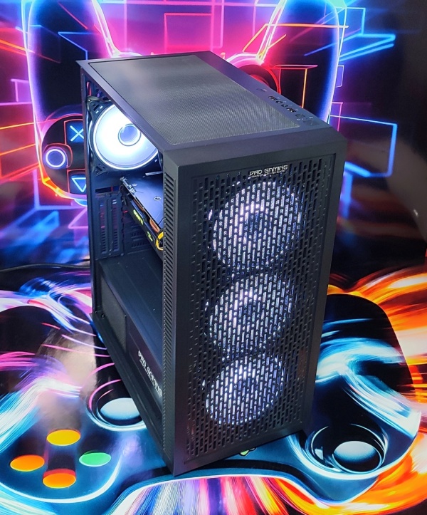 Calculator Gaming Intel Xeon E3-1230 v6 (mai bun ca i7 6700) 16GB DDR4, SSD 256GB + 500GB HDD, video GIGABYTE Radeon RX 570 Gaming 4GB GDDR5 256bit, telecomanda ARGB - Img 4