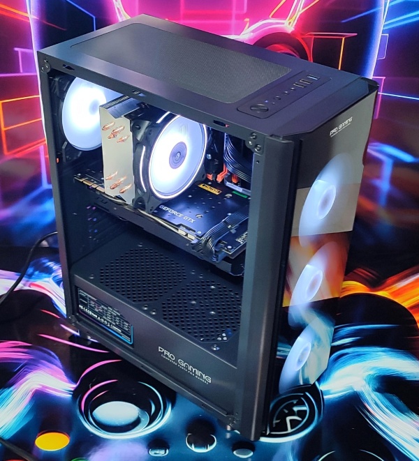Calculator Gaming Xeon E5-2680 V4( PESTE i7 8700), 16GB DDR4, NVME 256GB + 500GB HDD, video NVidia GeForce GTX 1070 8GB GDDR5 256-bit, Telecomanda ARGB - Img 4