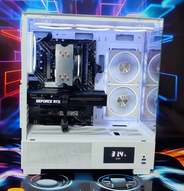 Calculator Gaming Intel Raptor Lake Refresh, Core i5 14400F, 32GB DDR4, NVME 1TB + SSD 2TB, video ASUS GeForce RTX 3070 TUF GAMING O8G GDDR6 256-bit, WIFI, BLUETOOTH, telecomanda ARGB - Img 2