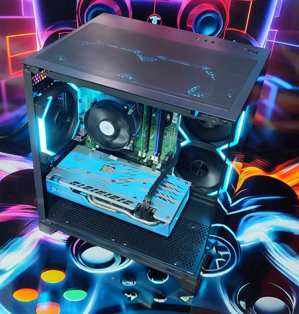 Calculator Gaming Intel Xeon E3-1270 v5 (peste i7 6700), 16GB DDR4, NVME 256GB + 1TB HDD, video SAPPHIRE RX 580 NITRO+ 8GB GDDR5 256-bit Special Edition, Telecomanda ARGB - Img 4