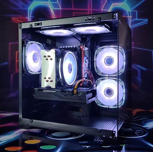 Calculator Gaming Xeon E5-2680 V3( PESTE i7 8700), 32GB DDR4, NVME 512GB + 500GB HDD, video Sapphire Radeon RX 580 2048SP 8GB GDDR5 256-bit, Telecomanda ARGB