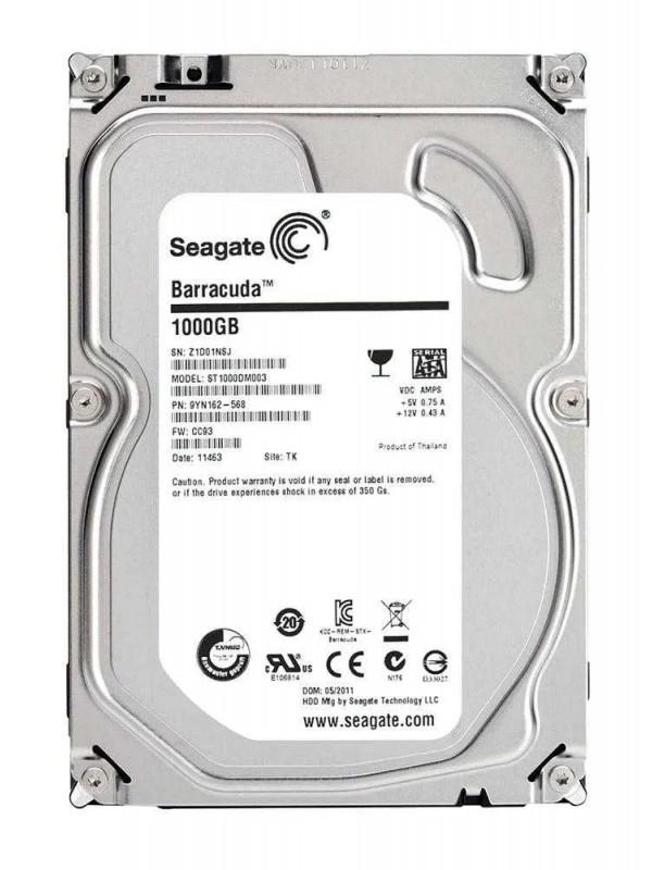 Seagate HDD 3.5 1TB Seagate ST1000DM003, 64MB, SATA3
