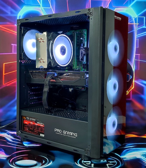 Calculator Gaming Intel Coffee Lake Core i5 8500, 32GB DDR4, SSD NVME 512GB + 500GB HDD, video Sapphire Radeon RX Vega56 8G HBM2 PULSE 2048 bit, telecomanda ARGB
