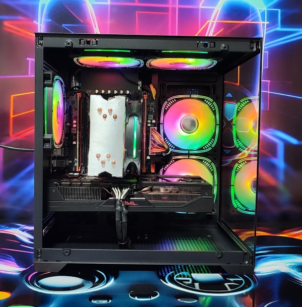 Calculator Gaming Xeon E5-2690 V4( PESTE i7 8700), 32GB DDR4, NVME 512GB + 500GB HDD, video Sapphire Radeon RX Vega56 8G HBM2 PULSE 2048 bit, Telecomanda ARGB
