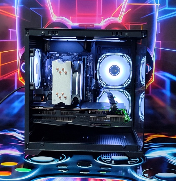 Calculator Gaming Intel Coffee Lake Core i7 9700, 32GB DDR4, SSD NVME 512GB + 1TB HDD, video ASUS Radeon RX 5700 XT ROG STRIX GAMING O8G 8GB GDDR6 256-bit, Telecomanda ARGB - Img 3