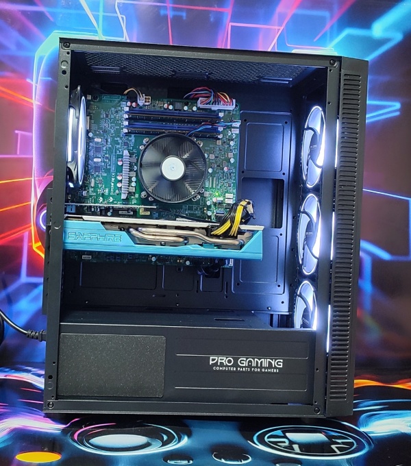 Calculator Gaming Intel Xeon E3-1230 v6 (peste i7 6700) , 16GB DDR4, SSD 512GB + 500GB HDD, placa sunet Creative, video Sapphire Radeon RX 580 NITRO+ 8GB GDDR5 256-bit Special Edition, telecomanda ARGB - Img 3