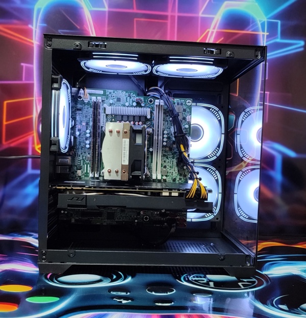 Calculator Gaming Xeon E5-2697 V3( PESTE i7 9700) , 32GB DDR4, SSD 512GB + 1TB HDD, video video NVidia GeForce GTX 1070 8GB GDDR5 256-bit, Telecomanda ARGB - Img 2