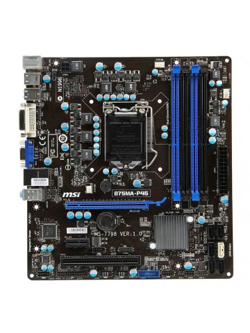 Placa de baza MSI B75MA-P45 Socket LGA1155, 4 x DDR3, USB3.0, SATA3, Suport Intel GEN 2 si 3